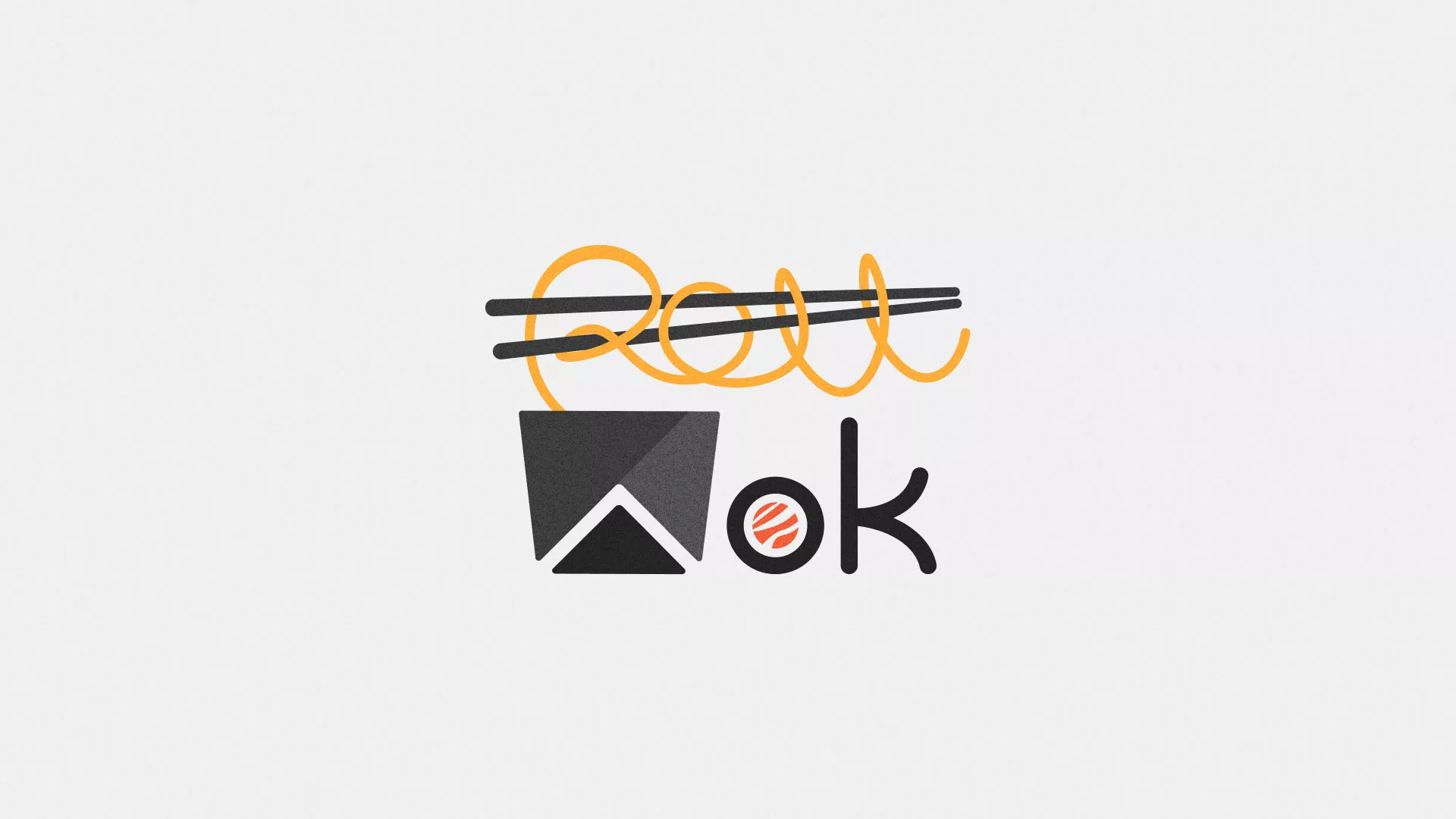 Разработка логотипа суши-бара «Roll Wok Club» в Углегорске